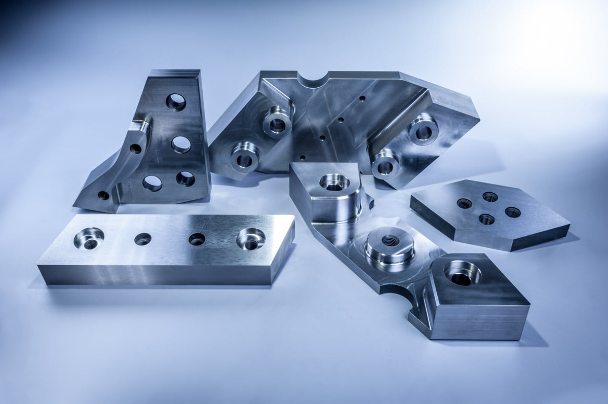scrap shear blades on a metal surface
